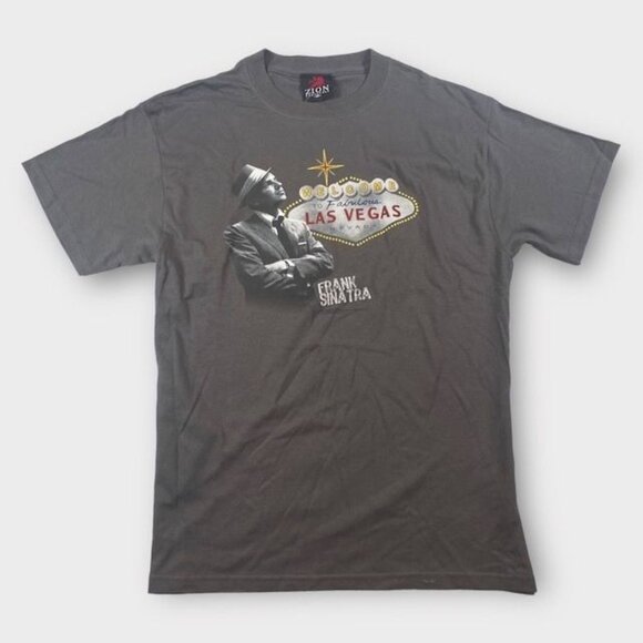 Zion Rootswear Tops - NWOT Frank Sinatra Las Vegas Tour Tee Shirt Gray, Size Large